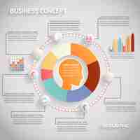 Vetor grátis Ícones e texto em torno de infográficos de cabeça humana