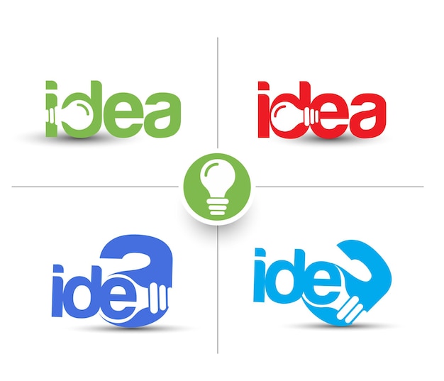 Identidade da marca idea logo design de logotipo corporativo