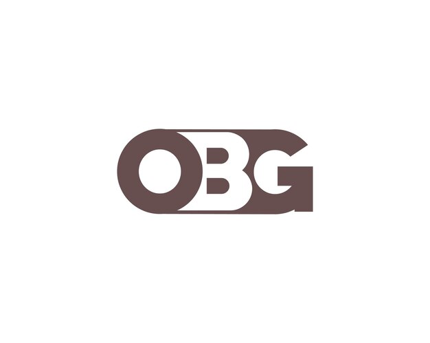 Identidade de marca Corporativa vetor OBG Logo Design.