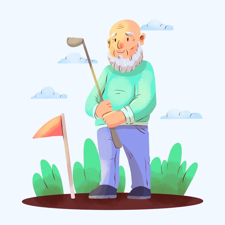 Vetor grátis idosos se divertindo ilustração