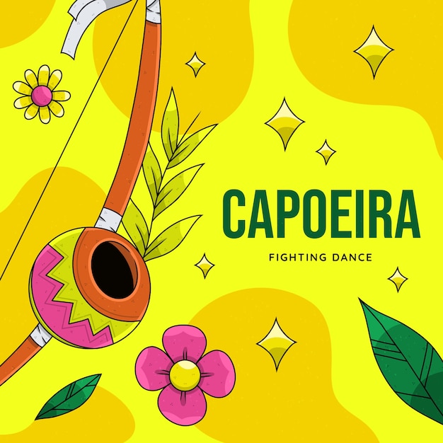 Vetor grátis ilustra??o de capoeira desenhada ?