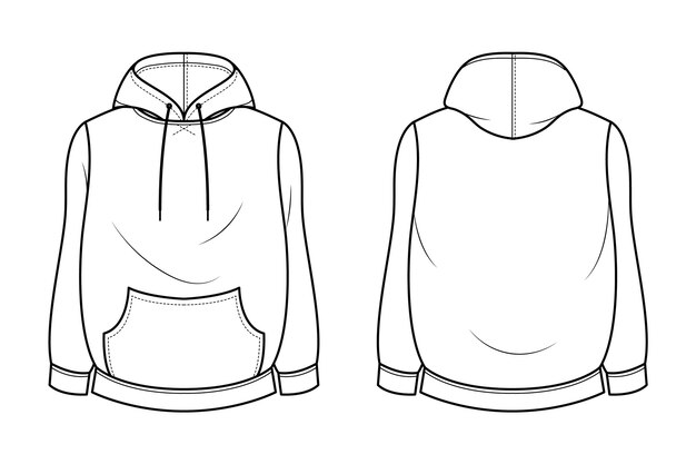 Ilustra??o de contorno de capuz desenhado ?