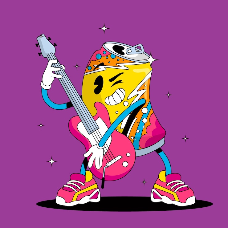 Vetor grátis ilustra??o de desenho animado de refrigerante desenhado ?