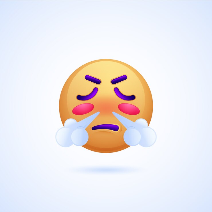 Vetor grátis ilustra??o de emoji gradiente frustrado