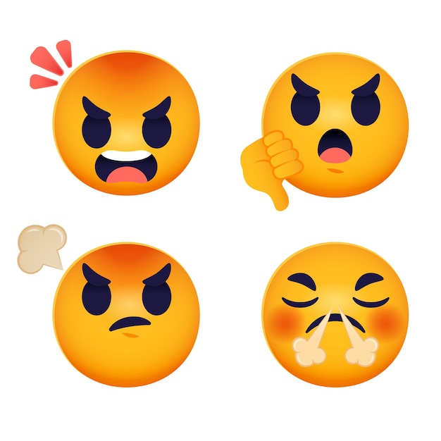 Vetor grátis ilustra??o de emoji gradiente frustrado