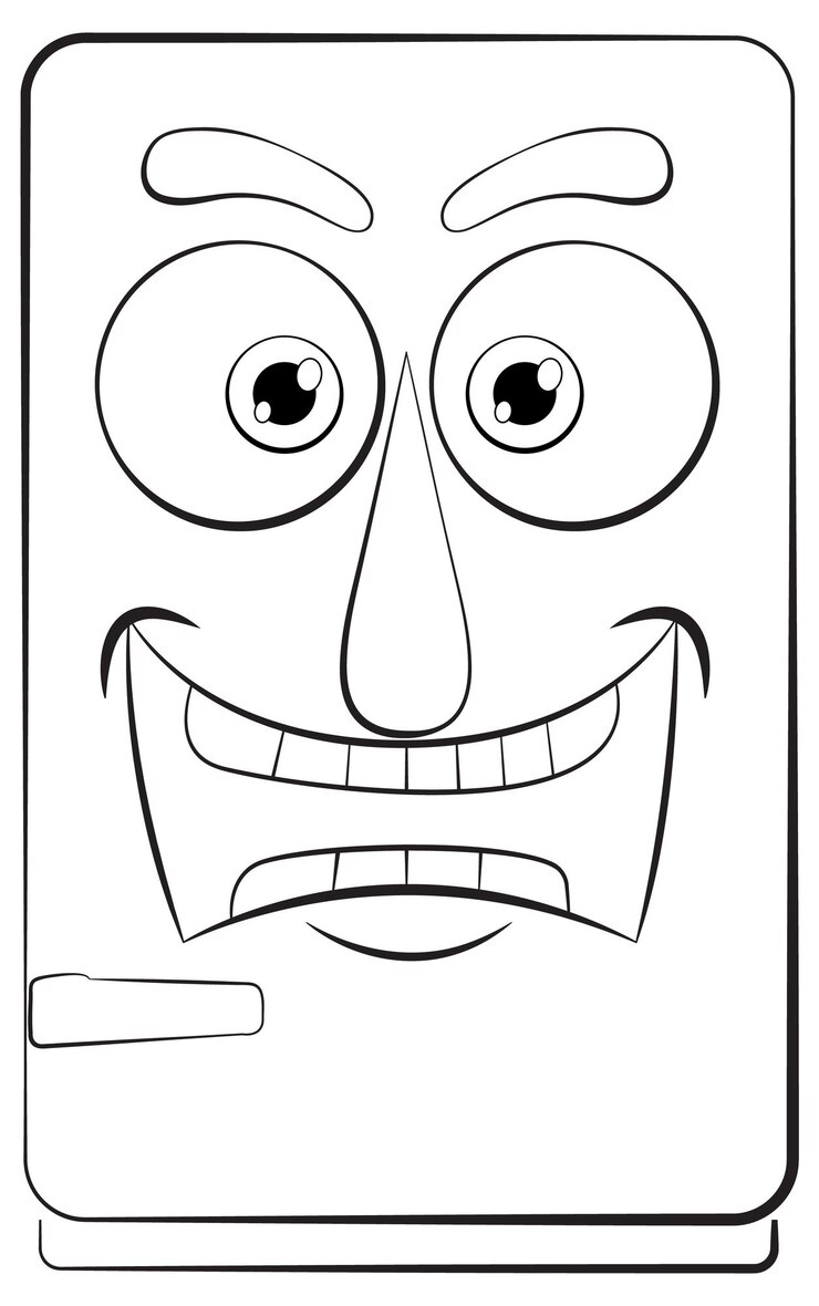 Vetor grátis ilustra??o de geladeira feliz dos desenhos animados