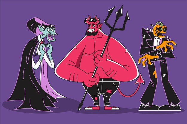 Ilustra??o de personagem de Halloween desenhada ?