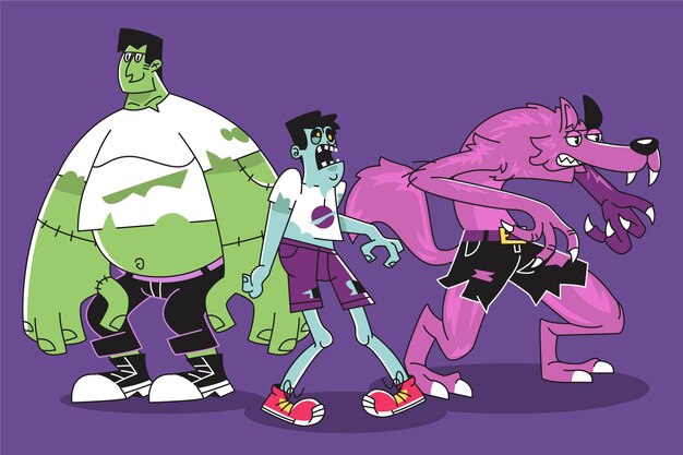 Ilustra??o de personagem de Halloween desenhada ?