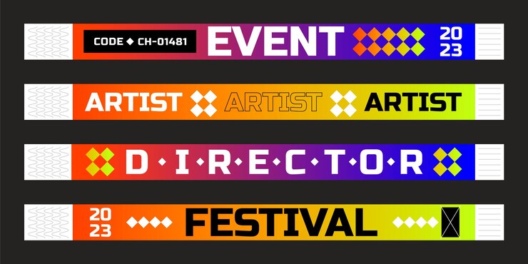 Vetor grátis ilustra??o de pulseira de evento gradiente