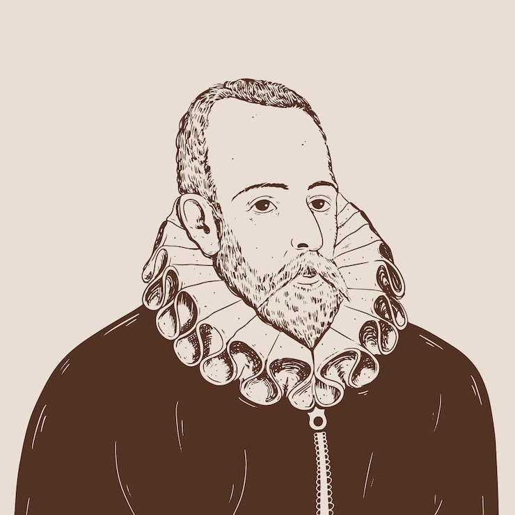 Vetor grátis ilustra??o desenhada ? m?o de miguel de cervantes