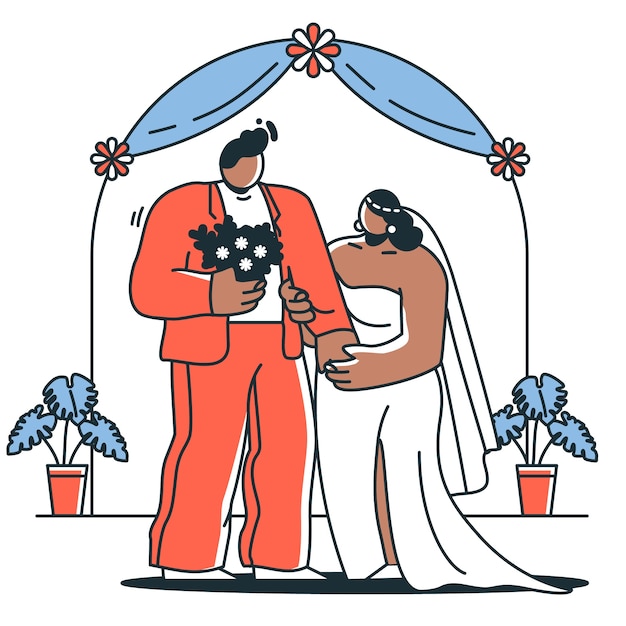 Ilustra??o do conceito de casamento