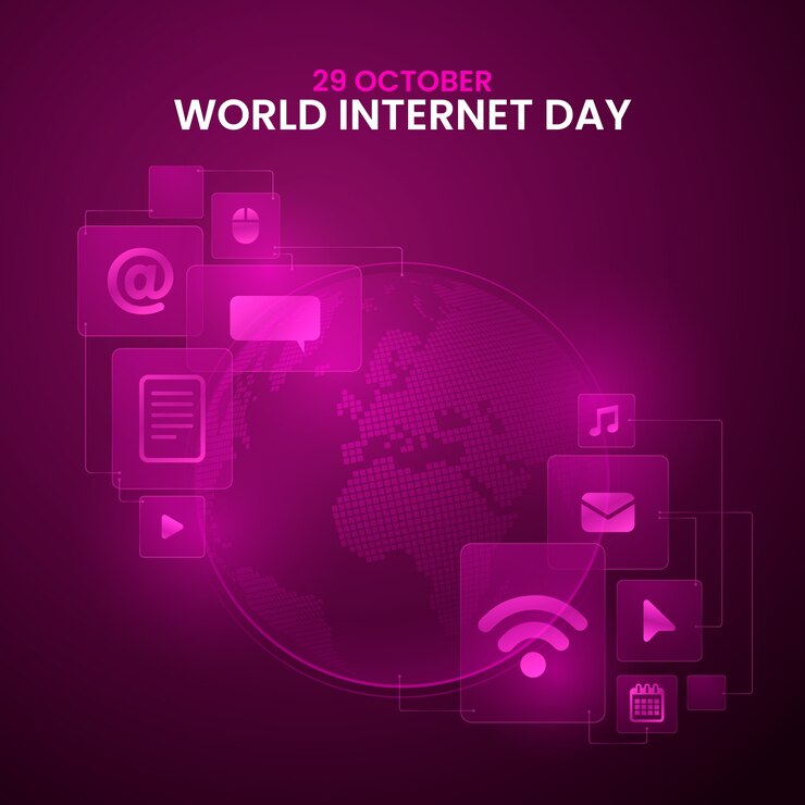 Vetor grátis ilustra??o gradiente do dia internacional da internet