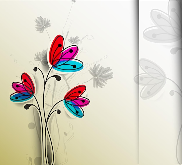 Vetor grátis ilustração abstrata de fundo de flores de primavera