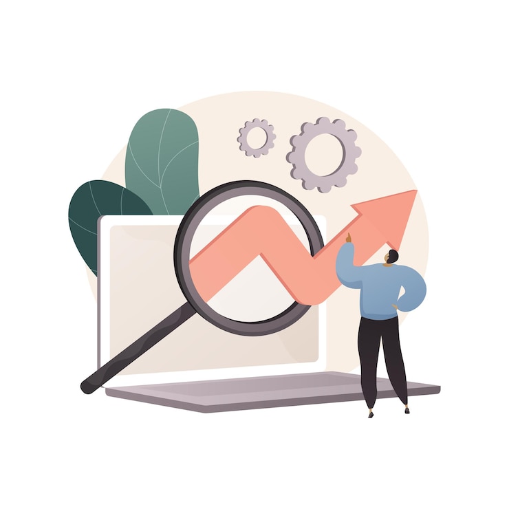 Vetor grátis ilustração abstrata de pesquisa de marketing em estilo simples