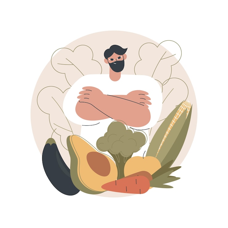 Vetor grátis ilustração abstrata de vegetarianismo