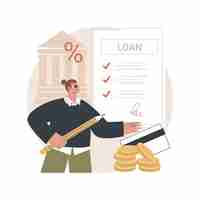 Vetor grátis ilustração abstrata do desembolso do empréstimo