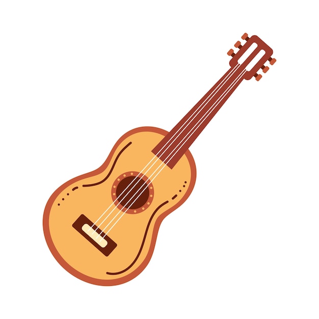 Vetor grátis ilustração acústica de guitarra