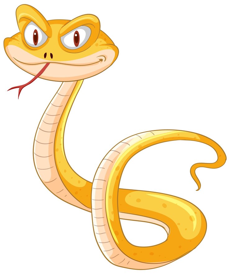 Vetor grátis ilustração alegre de uma cobra de desenho animado