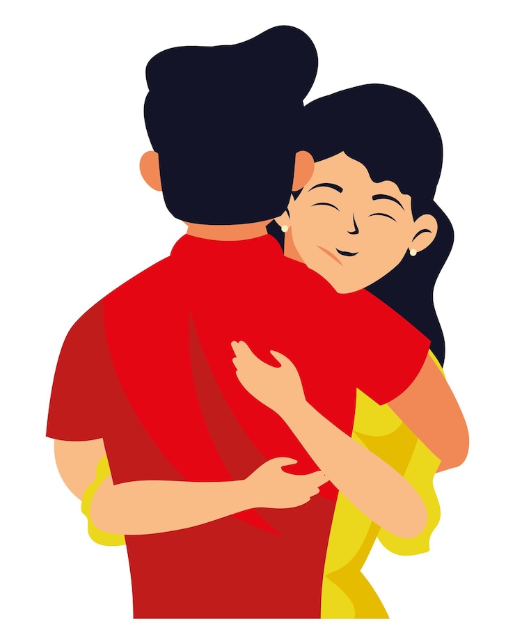 Vetor grátis ilustração anti-depressão com um casal
