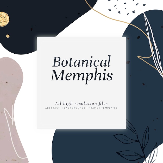 Ilustração botânica do projeto memphis