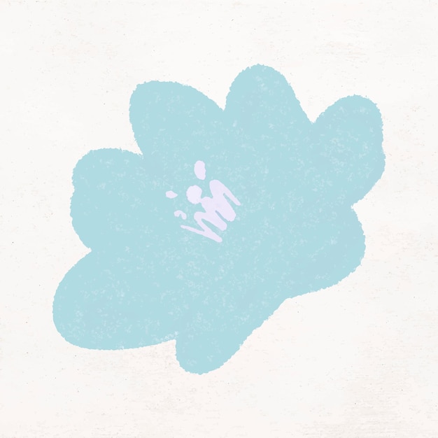 Ilustração botânica vetorial desenhada à mão de flor azul
