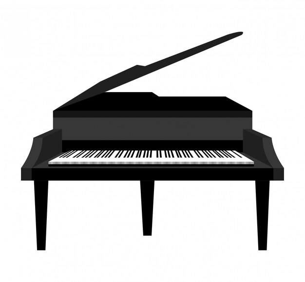 Ilustração clássica de piano de cauda