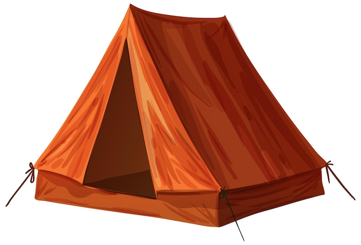 Vetor grátis ilustração clássica de uma tenda de acampamento