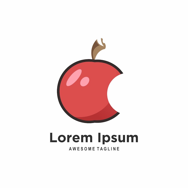 Ilustração colorida de design de logotipo de frutas