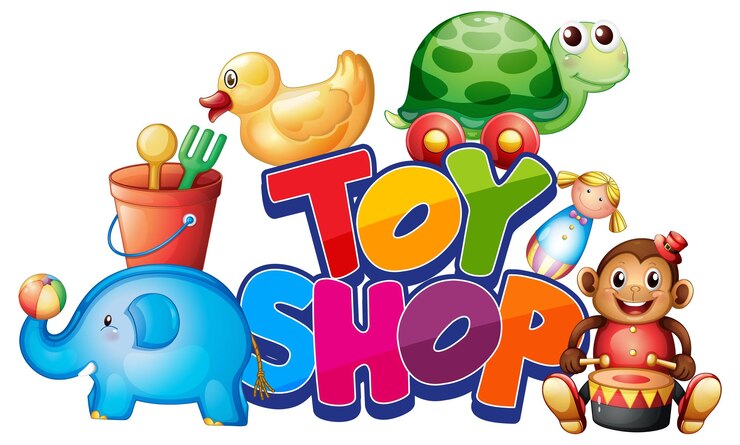 Vetor grátis ilustração colorida de uma loja de brinquedos