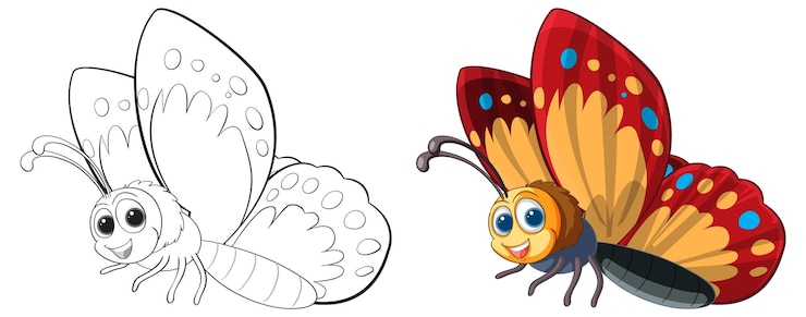 Vetor grátis ilustração colorida do vetor da borboleta