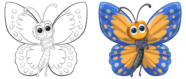 Vetor grátis ilustração colorida do vetor da borboleta