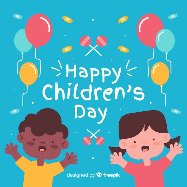 Vetor grátis ilustração colorida para comemorar o dia das crianças