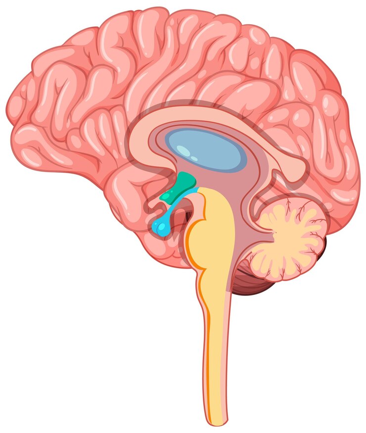 Vetor grátis ilustração da anatomia do cérebro humano