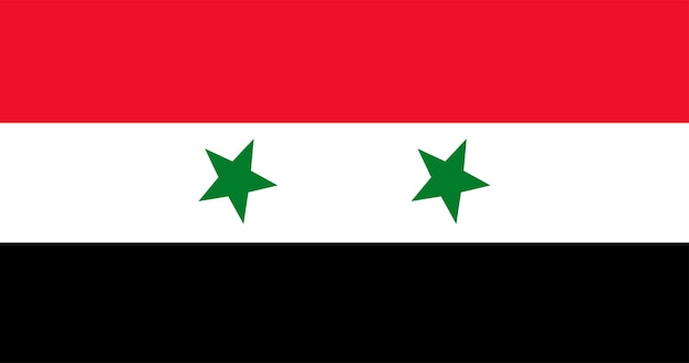 Ilustração da bandeira da síria