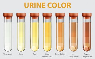 Vetor grátis ilustração da cartela de cores de urina