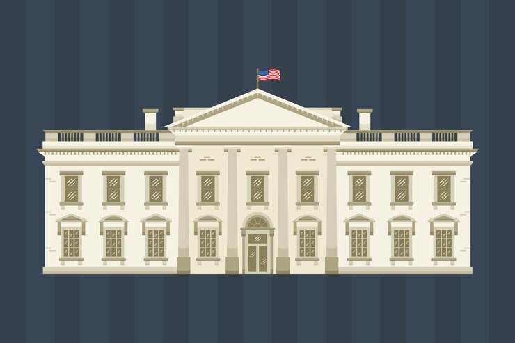 Vetor grátis ilustração da casa branca em design plano