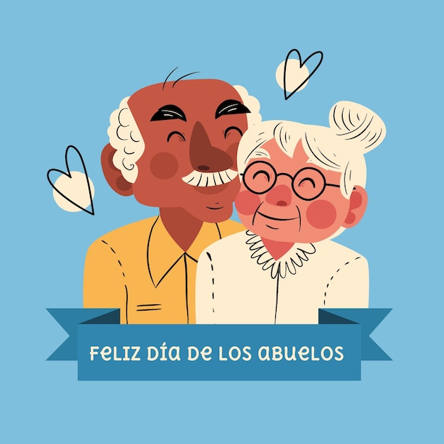 Vetor grátis ilustração da celebração do dia de los abuelos