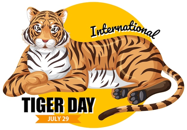 Vetor grátis ilustração da celebração do dia internacional do tigre