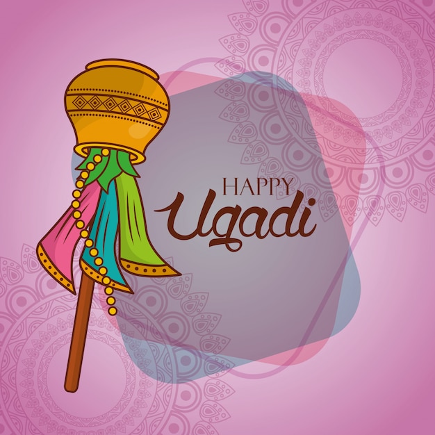 Ilustração da celebração indiana ugadi