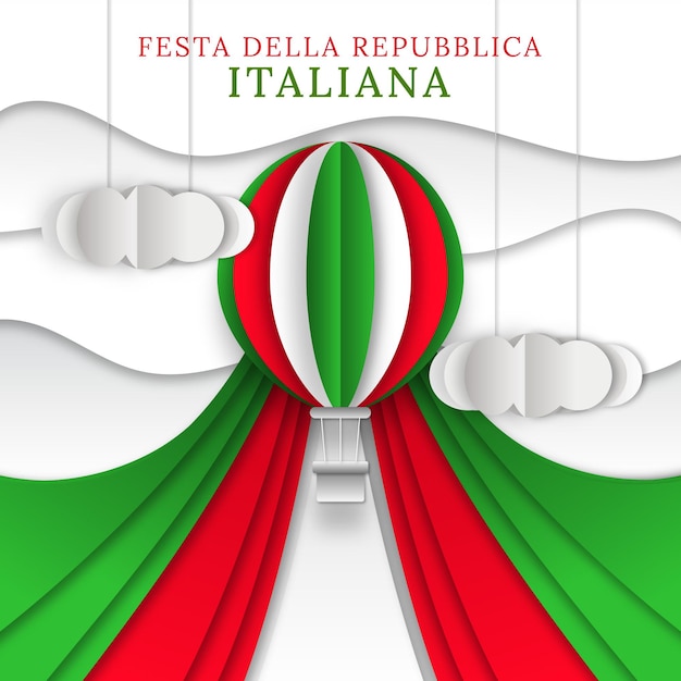 Vetor grátis ilustração da festa della repubblica em estilo jornal