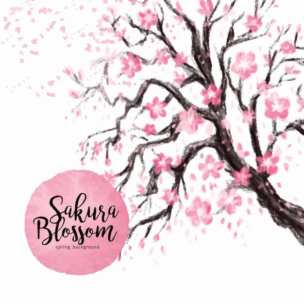 Vetor grátis ilustração da flor de sakura da natureza