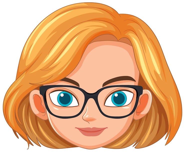 Vetor grátis ilustração da mulher sorridente com óculos