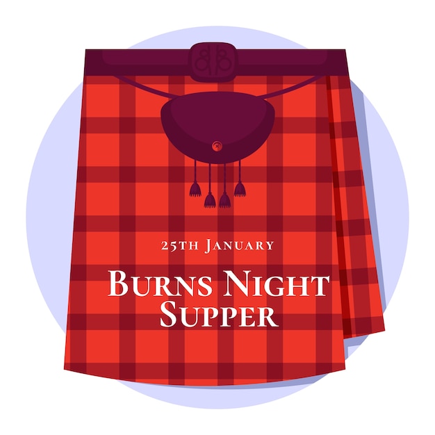 Ilustração da noite de flat burns