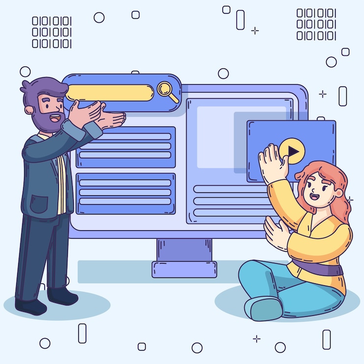 Vetor grátis ilustração da página inicial do design plano desenhado à mão