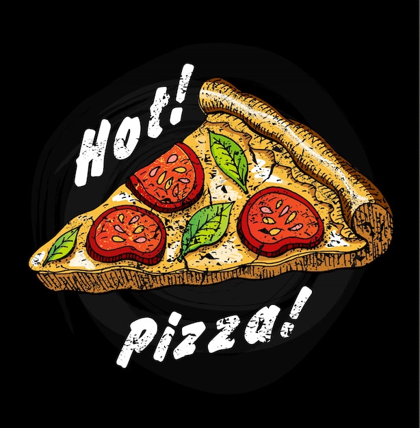 Ilustração da pizza quente