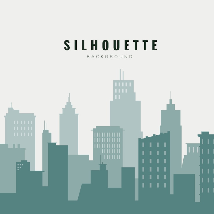 Vetor grátis ilustração da silhueta do horizonte