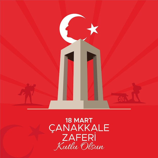 Ilustração da vitória da canakkale