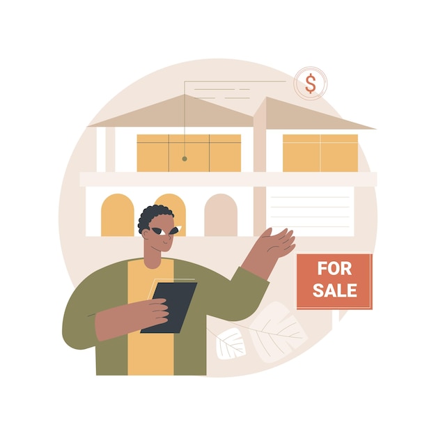 Ilustração de agente imobiliário