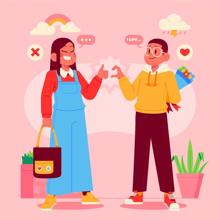 Vetor grátis ilustração de amor não correspondido desenhada à mão