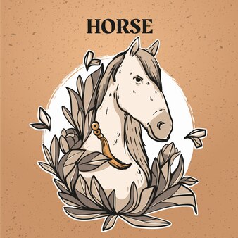 Vetores e ilustrações de Cavalo frente para download gratuito